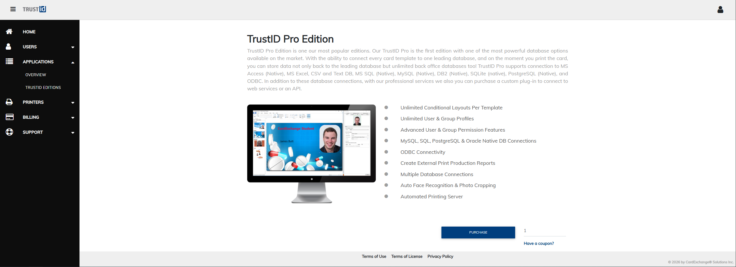 Purchase TrustID subscription license 10