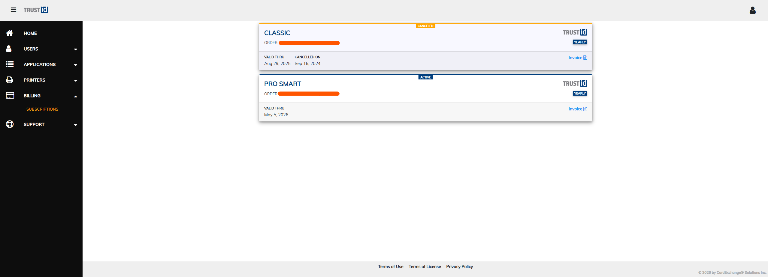 Purchase TrustID subscription license 14